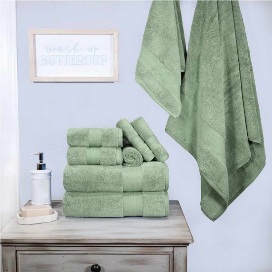 Olive green best sale towel set